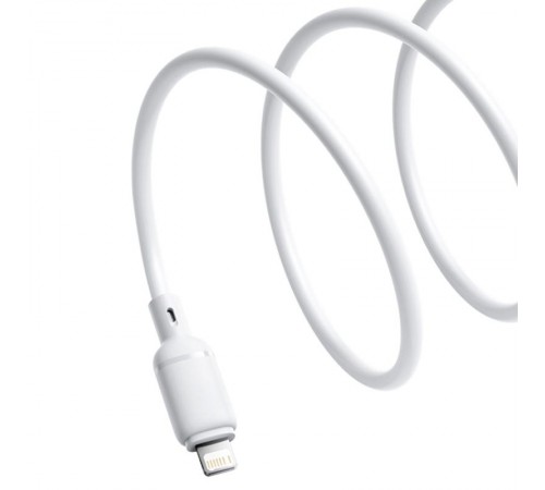 Дата кабель Baseus Silky Series OS Fast Charging USB to Lightning 2.4A (2m) (P1037770) Moon White