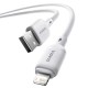 Дата кабель Baseus Silky Series OS Fast Charging USB to Lightning 2.4A (2m) (P1037770) Moon White