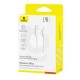 Дата кабель Baseus Silky Series OS Fast Charging USB to Lightning 2.4A (2m) (P1037770) Moon White