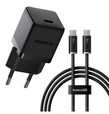 МЗП Baseus Palm Fast Charger 30W (1USB-C) + кабель Type-C to Type-C (P10111605113-01) Cluster Black