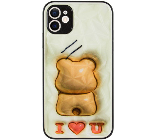 TPU+PC чохол Prisma Fluffie для Apple iPhone 12 (6.1") Bear