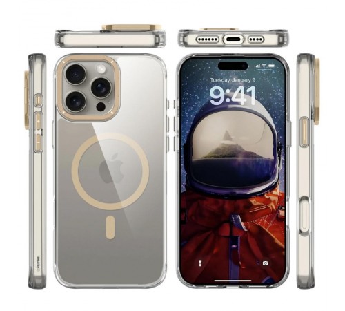 Чохол TPU Space Case Apex with MagSafe для Apple iPhone 16 Pro Max (6.9") Gold Чохол TPU Space Case Apex with MagSafe для Apple iPhone 16 Pro Max (6.9") Gold