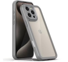 TPU чохол Transparent + Colour 1,5mm для Apple iPhone 16 Pro (6.3") Grey