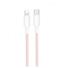 Дата кабель Borofone BX117 Source Type-C to Lightning 27W (1m) Pink