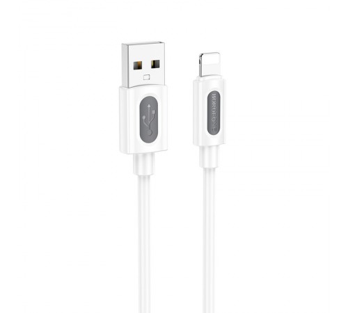 Дата кабель Borofone BX114 Structure USB to Lightning 2.4A (1m) White