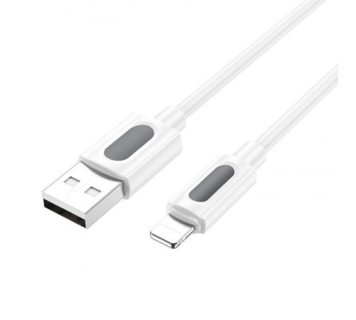 Дата кабель Borofone BX114 Structure USB to Lightning 2.4A (1m) White