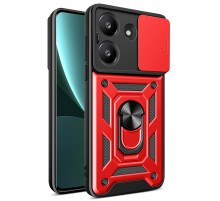 Ударостійкий чохол Camshield Serge Ring для Xiaomi Poco M7 Pro 5G Червоний