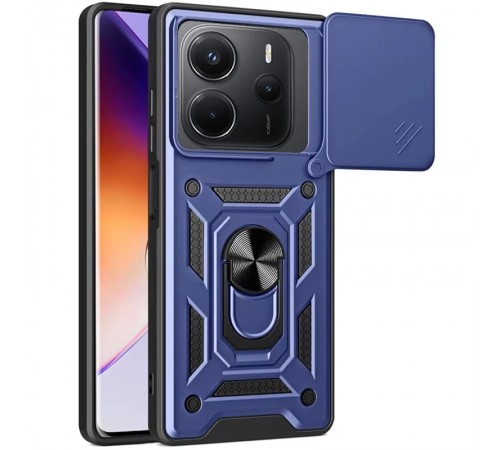 Ударостійкий чохол Camshield Serge Ring для Xiaomi Redmi Note 14 4G (Int. version) Синій Ударостійкий чохол Camshield Serge Ring для Xiaomi Redmi Note 14 4G (Int. version) Синій