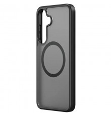 TPU+PC чохол Metal Buttons with MagSafe Colorful для Samsung Galaxy S25 Чорний / Black