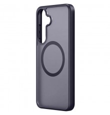 TPU+PC чохол Metal Buttons with MagSafe Colorful для Samsung Galaxy S25 Синій / Navy Blue