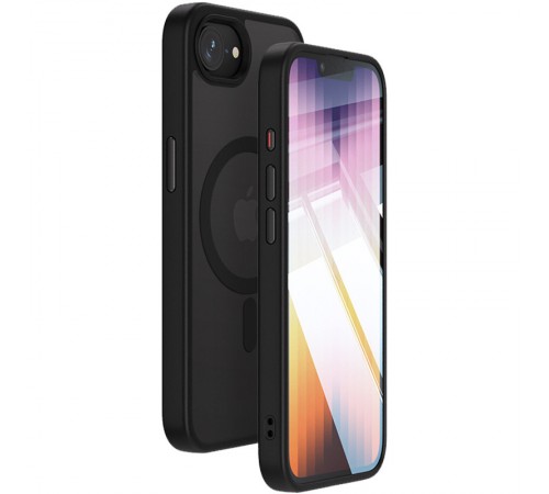 TPU+PC чохол Metal Buttons with MagSafe Colorful для Apple iPhone 16e (6.1") Чорний / Black TPU+PC чохол Metal Buttons with MagSafe Colorful для Apple iPhone 16e (6.1") Чорний / Black