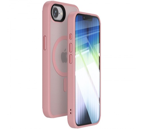 TPU+PC чохол Metal Buttons with MagSafe Colorful для Apple iPhone 16e (6.1") Рожевий / Pink TPU+PC чохол Metal Buttons with MagSafe Colorful для Apple iPhone 16e (6.1") Рожевий / Pink