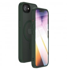 TPU+PC чохол Metal Buttons with MagSafe Colorful для Apple iPhone 16e (6.1") Зелений / Dark Green