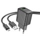 МЗП Hoco CS21A Rich QC3.0 18W (1USB-A) + кабель USB to MicroUSB Black