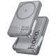 Портативний ЗП Power Bank Hoco Q36A Sunlight magnetic suction+holder PD20W з БЗП 10000 mAh Metal grey