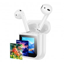 Бездротові TWS навушники Hoco EW80 Magnificent with Touch Screen White