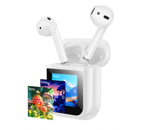 Бездротові TWS навушники Hoco EW80 Magnificent with Touch Screen White Бездротові TWS навушники Hoco EW80 Magnificent with Touch Screen White