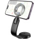 Автотримач Hoco H71 Totem Ring magnetic (center console) Black metal gray