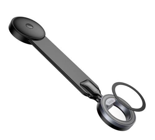 Автотримач Hoco H71 Totem Ring magnetic (center console) Black metal gray