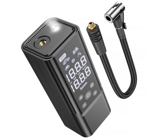 Автомобільний насос Hoco ZP7 Maddy smart (5000 mAh) Black Автомобільний насос Hoco ZP7 Maddy smart (5000 mAh) Black