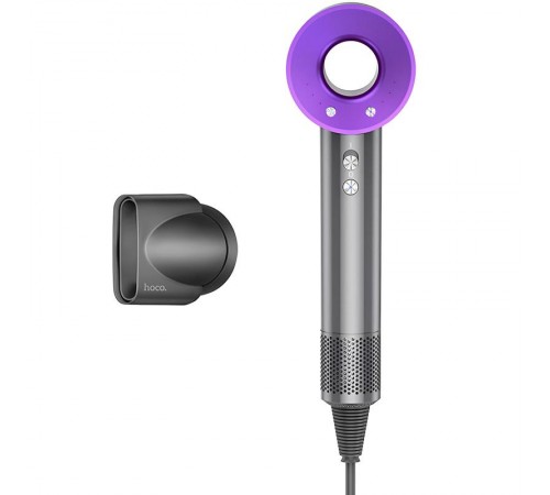 Фен для волосся Hoco HP11 Plus з негативною іонізацією (1600W) Purple Фен для волосся Hoco HP11 Plus з негативною іонізацією (1600W) Purple