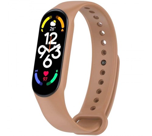 Силіконовий ремінець для Xiaomi Mi Band 7/6/5 Коричневий / Light Brown