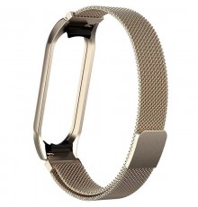 Ремінець Milanese Loop Design для Xiaomi Mi Band 7 Vintage gold