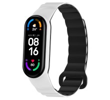 Ремінець Dual-color Magnetic для Xiaomi Mi Band 9/8 White / Black
