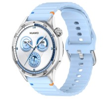Силіконовий ремінець Wavy для Smart Watch 20mm Light Blue Силіконовий ремінець Wavy для Smart Watch 20mm Light Blue