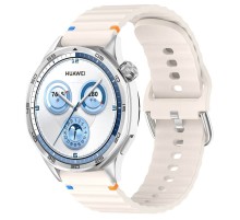 Силіконовий ремінець Wavy для Smart Watch 22mm Antigue White