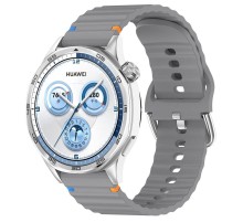 Силіконовий ремінець Wavy для Smart Watch 22mm Gray
