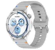 Силіконовий ремінець Wavy для Smart Watch 22mm Light Gray