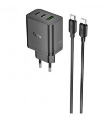 МЗП Hoco N51 Scenery PD65W (1USB-A/2C) + кабель Type-C to Type-C Black