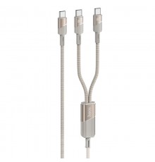 Дата кабель Hoco U139 Type-C to Type-C/Type-C 100W (1.2m) Gold