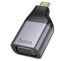 Перехідник Hoco UA34 Type-C to VGA Metal grey