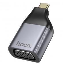 Перехідник Hoco UA34 Type-C to VGA Metal grey