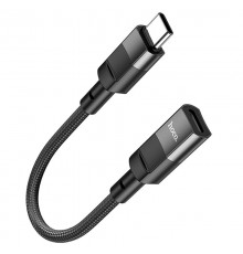 Перехідник Hoco U107 Type-C male to Lightning female (0.1m) Black