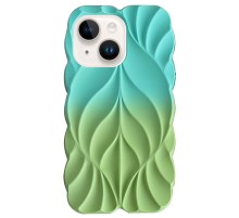 TPU чохол Leaf для Apple iPhone 14 / 13 (6.1") Marine Green / Mint