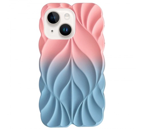 TPU чохол Leaf для Apple iPhone 14 / 13 (6.1") Pink / Blue TPU чохол Leaf для Apple iPhone 14 / 13 (6.1") Pink / Blue