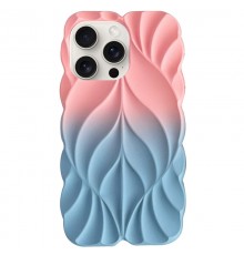 TPU чохол Leaf для Apple iPhone 14 Pro Max (6.7") Pink / Blue
