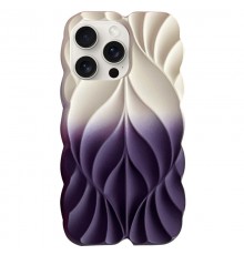 TPU чохол Leaf для Apple iPhone 14 Pro Max (6.7") White / Purple