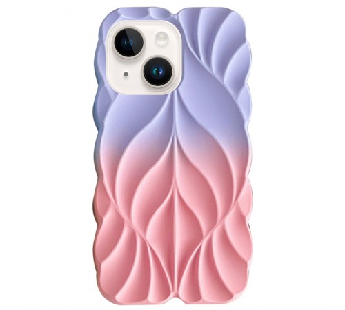 TPU чохол Leaf для Apple iPhone 15 (6.1") Lilac / Pink TPU чохол Leaf для Apple iPhone 15 (6.1") Lilac / Pink