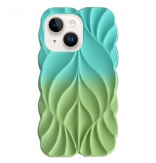 TPU чохол Leaf для Apple iPhone 15 (6.1") Marine Green / Mint