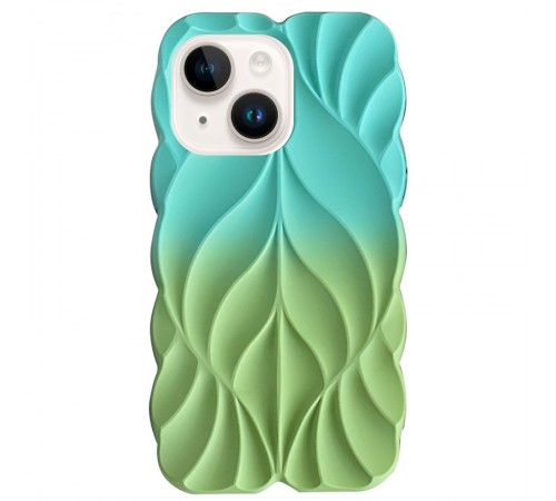 TPU чохол Leaf для Apple iPhone 15 (6.1") Marine Green / Mint TPU чохол Leaf для Apple iPhone 15 (6.1") Marine Green / Mint