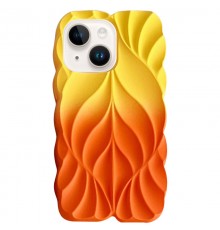 TPU чохол Leaf для Apple iPhone 15 (6.1") Yellow / Orange