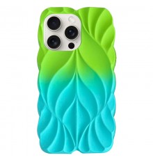 TPU чохол Leaf для Apple iPhone 15 Pro Max (6.7") Green / Aqua