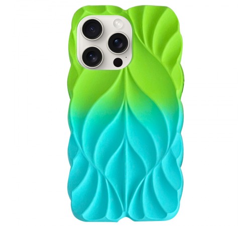 TPU чохол Leaf для Apple iPhone 15 Pro Max (6.7") Green / Aqua TPU чохол Leaf для Apple iPhone 15 Pro Max (6.7") Green / Aqua
