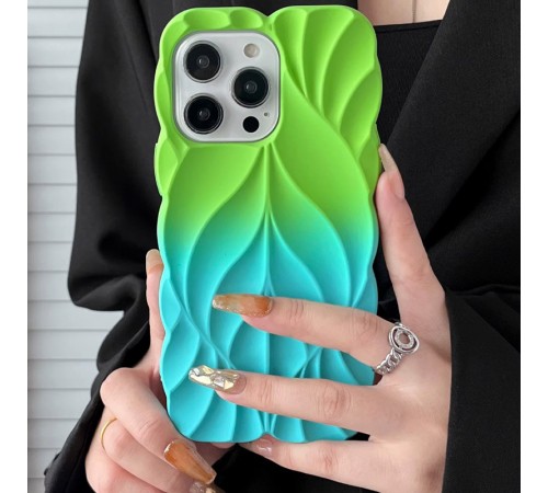 TPU чохол Leaf для Apple iPhone 15 Pro Max (6.7") Green / Aqua TPU чохол Leaf для Apple iPhone 15 Pro Max (6.7") Green / Aqua