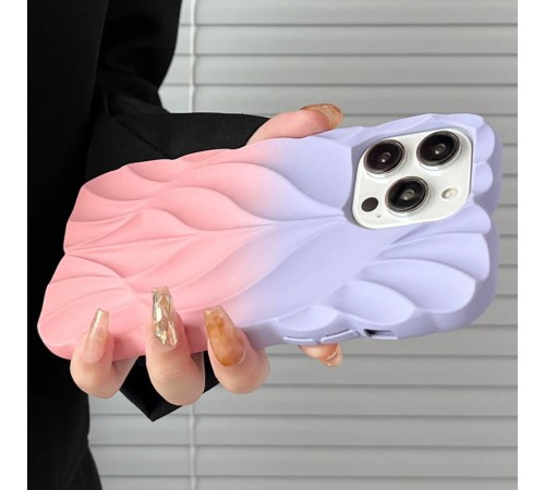 TPU чохол Leaf для Apple iPhone 15 Pro Max (6.7") Lilac / Pink TPU чохол Leaf для Apple iPhone 15 Pro Max (6.7") Lilac / Pink