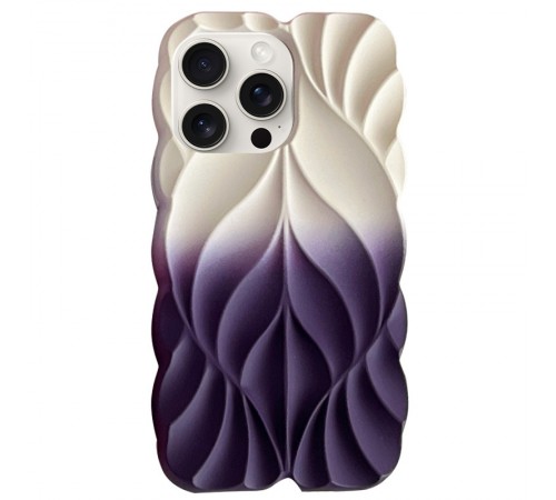 TPU чохол Leaf для Apple iPhone 15 Pro Max (6.7") White / Purple TPU чохол Leaf для Apple iPhone 15 Pro Max (6.7") White / Purple